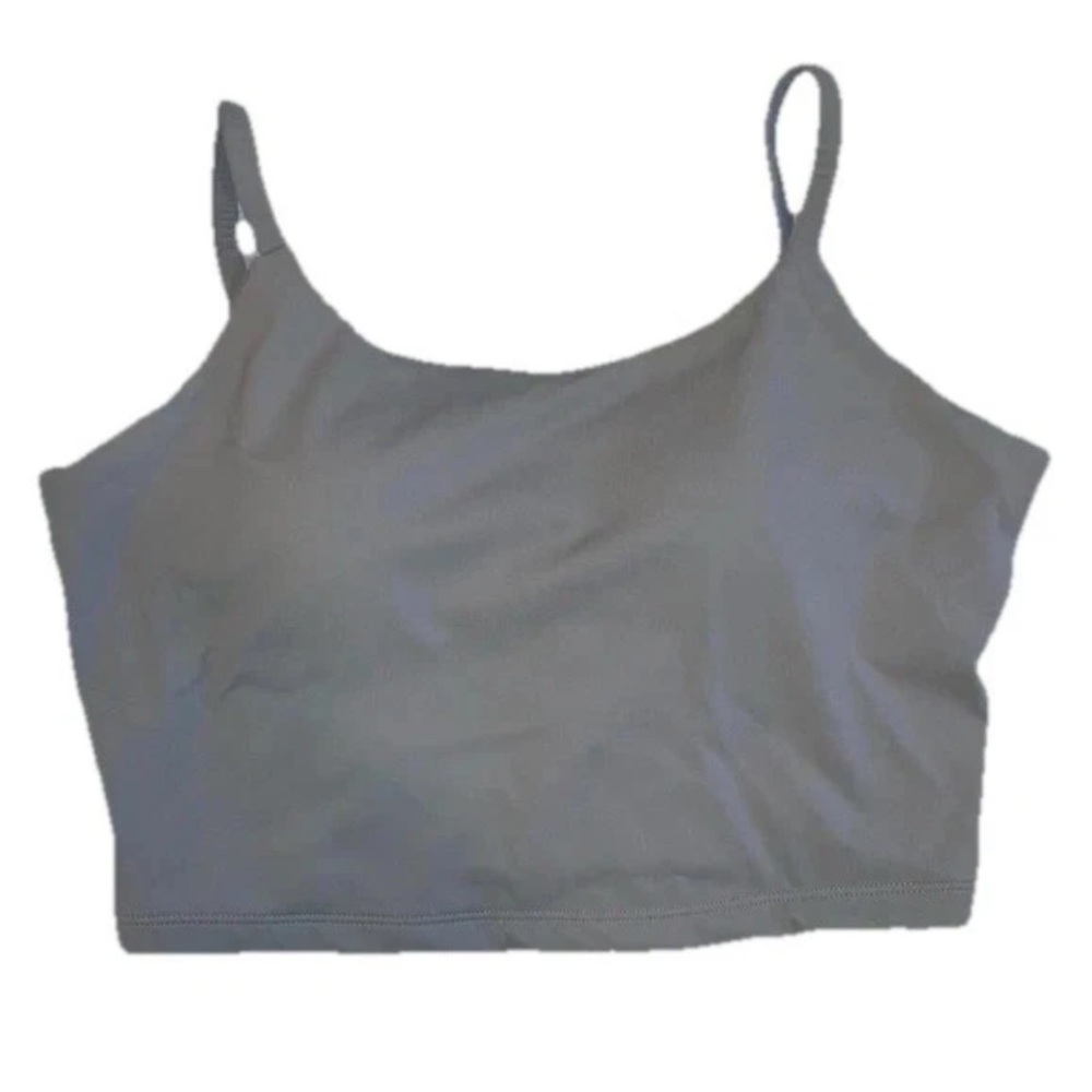 Dazy Longline Sports Bra Tank Large Padded Gray  - fits M EUC